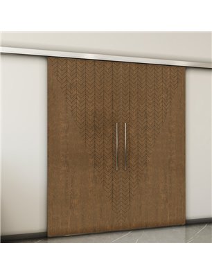 Holzschiebetür Slim-Line - Nussbaum  Model 3078-2