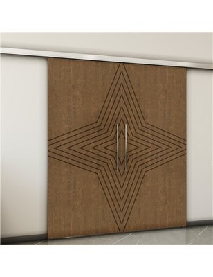 Holzschiebetür Slim-Line - Nussbaum  Model 3083-2
