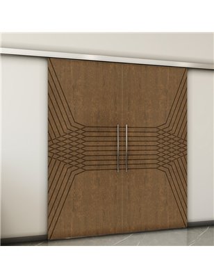 Holzschiebetür Slim-Line - Nussbaum  Model 3085-2