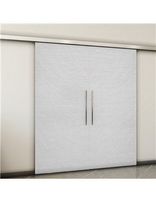 Holzschiebetür Slim-Line - Weiss 3D  Model 3001-2