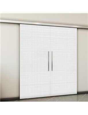 Holzschiebetür Slim-Line - Weiss 3D  Model 3002-2