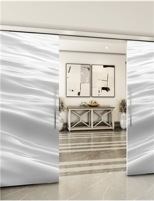 Holzschiebetür Slim-Line - Weiss 3D  Model 3003