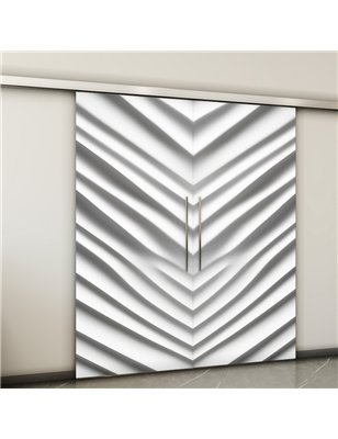 Holzschiebetür Slim-Line - Weiss 3D  Model 3010-2