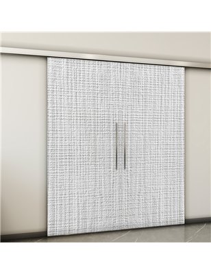 Holzschiebetür Slim-Line - Weiss 3D  Model 3012-2