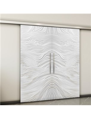 Holzschiebetür Slim-Line - Weiss 3D  Model 3023-2