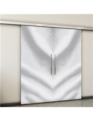 Holzschiebetür Slim-Line - Weiss 3D  Model 3025-2