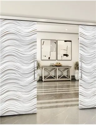 Holzschiebetür Slim-Line - Weiss 3D Model 3026