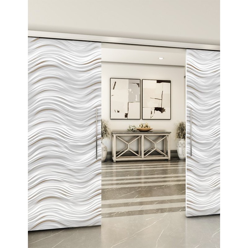 Holzschiebetür Slim-Line - Weiss 3D Model 3026 Holzschiebetür Slim-Line - Weiss 3D Model 3026