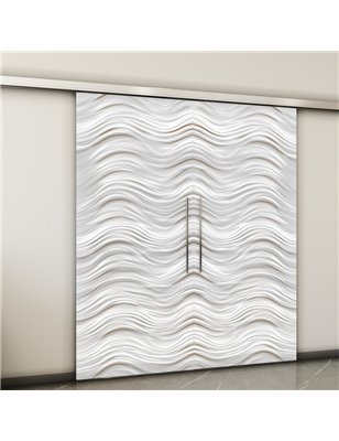 Holzschiebetür Slim-Line - Weiss 3D  Model 3026-2