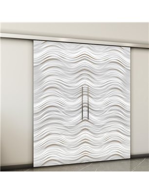 Holzschiebetür Slim-Line - Weiss 3D  Model 3026-2