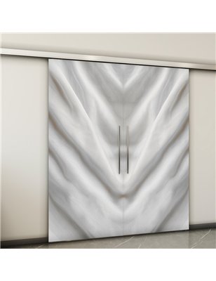 Holzschiebetür Slim-Line - Weiss 3D  Model 3027-2