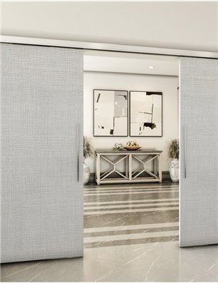 Holzschiebetür Slim-Line - Weiss 3D  Model 3028
