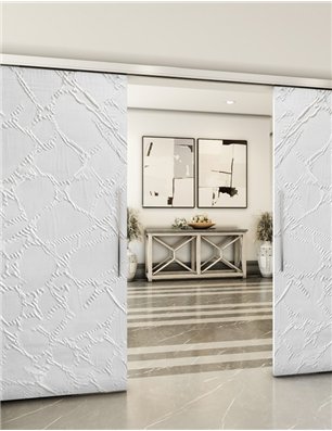 Holzschiebetür Slim-Line - Weiss 3D  Model 3032