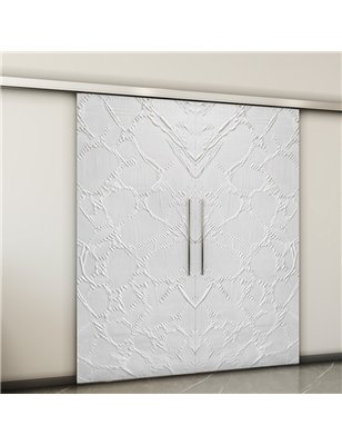 Holzschiebetür Slim-Line - Weiss 3D  Model 3032-2