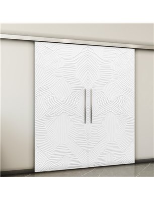 Holzschiebetür Slim-Line - Weiss 3D  Model 3033-2