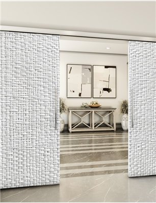 Holzschiebetür Slim-Line - Weiss 3D  Model 3035