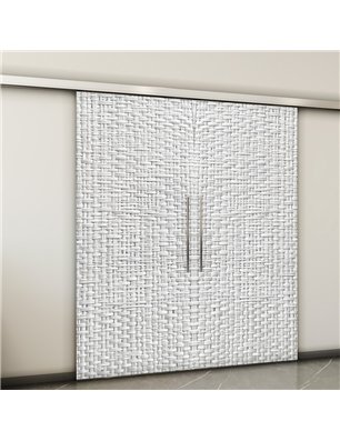 Holzschiebetür Slim-Line - Weiss 3D  Model 3035-2