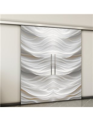 Holzschiebetür Slim-Line - Weiss 3D  Model 3036-2