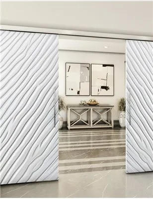 Holzschiebetür Slim-Line - Weiss 3D Model 3037