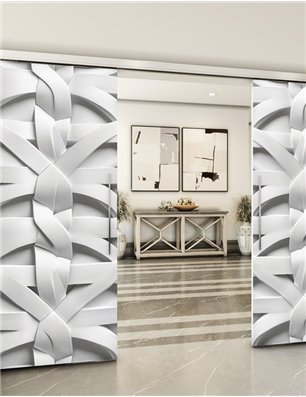 Holzschiebetür Slim-Line - Weiss 3D  Model 3038