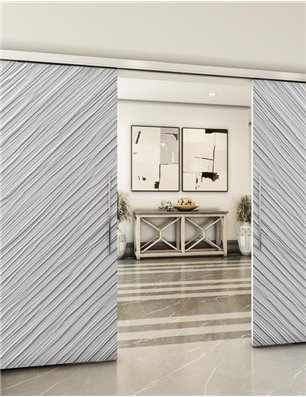 Holzschiebetür Slim-Line - Weiss 3D  Model 3040
