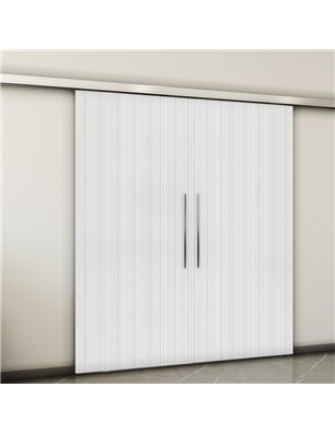 Holzschiebetür Slim-Line - Weiss 3D  Model 3041-2