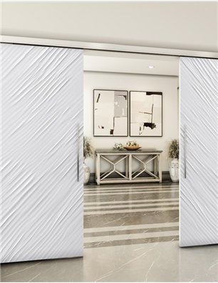 Holzschiebetür Slim-Line - Weiss 3D  Model 3042