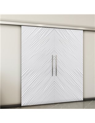 Holzschiebetür Slim-Line - Weiss 3D  Model 3042-2