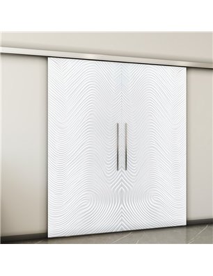 Holzschiebetür Slim-Line - Weiss 3D  Model 3045-2