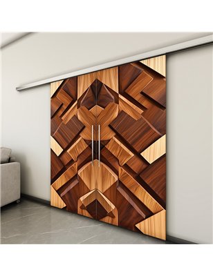 Holzschiebetür Slim-Line - Holzkunst  Model 3075-3
