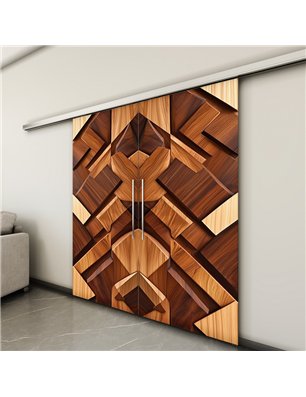 Holzschiebetür Slim-Line - Holzkunst  Model 3075-3
