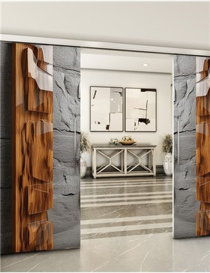 Holzschiebetür Slim-Line - Holzkunst  Model 3076