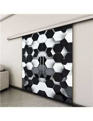 Holzschiebetür Slim-Line - Geometrie  Model 3037-3