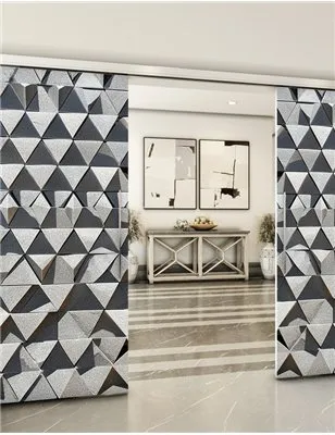 Holzschiebetür Slim-Line - Beton und Stein Model 3012