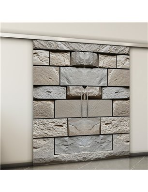 Holzschiebetür Slim-Line - Beton und Stein  Model 3020-2