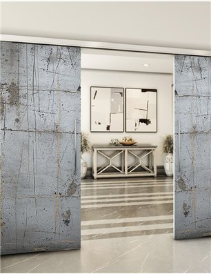 Holzschiebetür Slim-Line - Beton und Stein  Model 3045