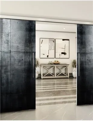 Holzschiebetür Slim-Line - Beton und Stein Model 3055