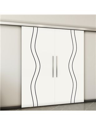 Holzschiebetür Slim-Line - Design-Linien  Model 3065-2