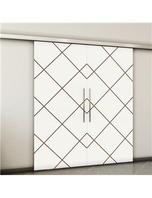 Holzschiebetür Slim-Line - Design-Linien  Model 3071-2