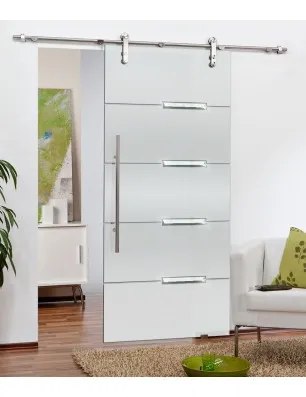 Schiebetüren - PIPE-LINE METZ mit Facettensteinen