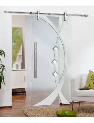 Schiebetüren - PIPE-LINE AVIGNON mit Facettensteinen