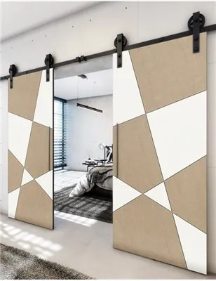 Holzschiebetür Barn-Line - Eiche und Weiss Model 4011