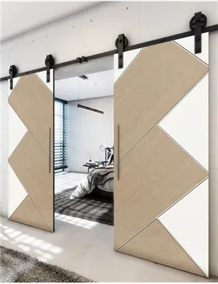 Holzschiebetür Barn-Line - Eiche und Weiss Model 4026