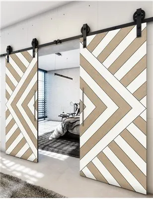 Holzschiebetür Barn-Line - Eiche und Weiss Model 4037