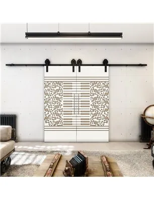 Holzschiebetür Barn-Line - Eiche und Weiss Model 4061-2