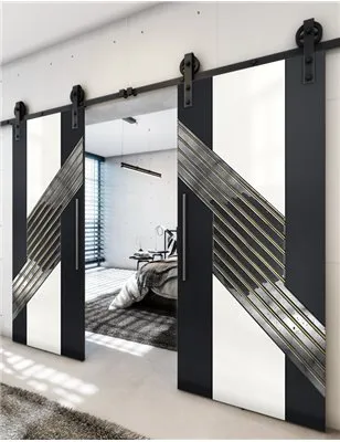 Holzschiebetür Barn-Line - Hell - Dunkel-Mix Model 4019