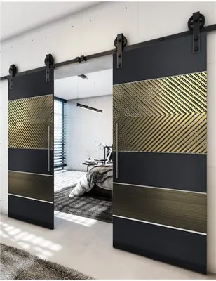 Holzschiebetür Barn-Line - Hell - Dunkel-Mix Model 4020