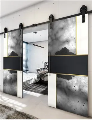 Holzschiebetür Barn-Line - Hell - Dunkel-Mix Model 4027