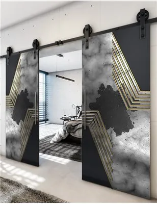 Holzschiebetür Barn-Line - Hell - Dunkel-Mix Model 4060