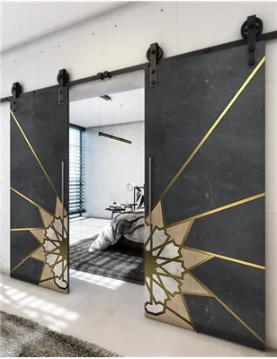 Holzschiebetür Barn-Line - Hell - Dunkel-Mix Model 4068